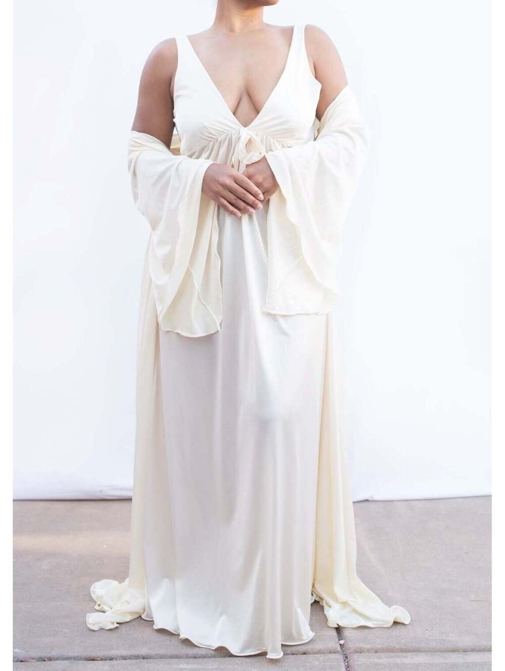 Creme 2 Piece Nightgown